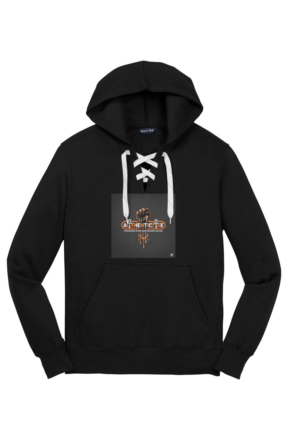 Authenticitee Lace Up Pullover Hooded Sweatshirt