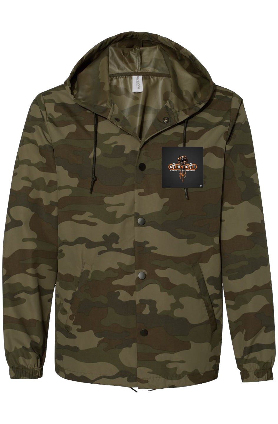 Authenticitee Forest Camo Water-Resistant Windbreaker