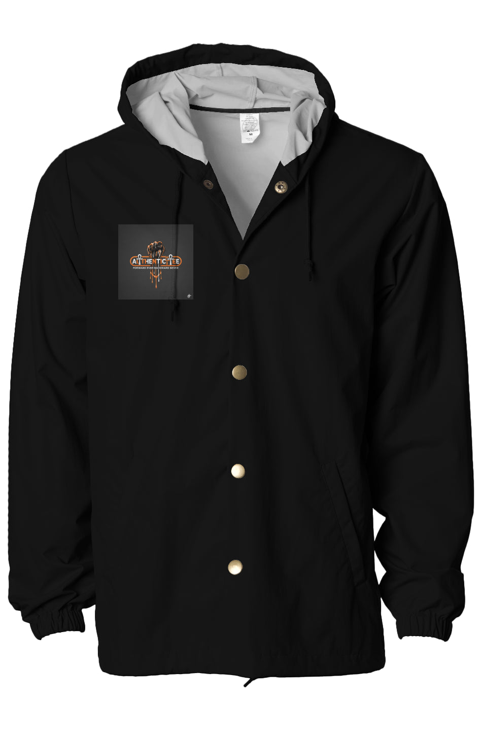 Authenticitee Water-Resistant Hooded Windbreaker