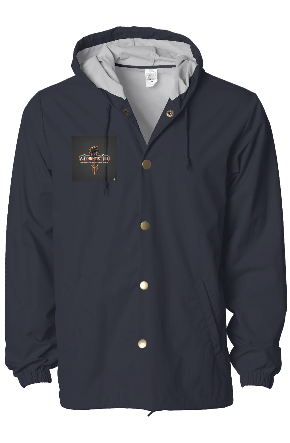 Authenticitee Water-Resistant Hooded Windbreaker