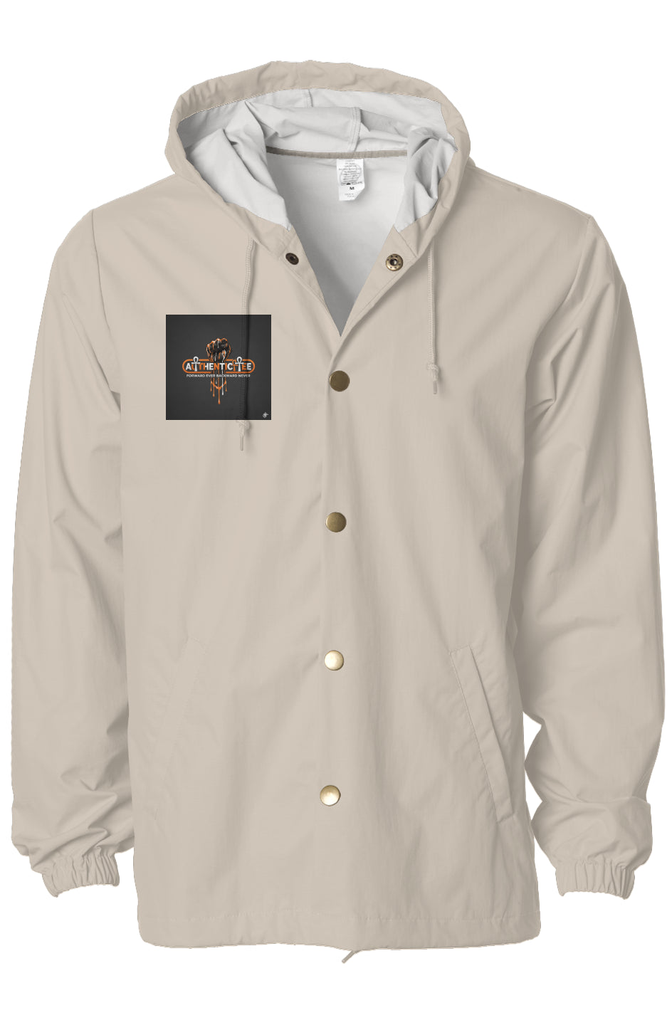 Authenticitee Water-Resistant Hooded Windbreaker