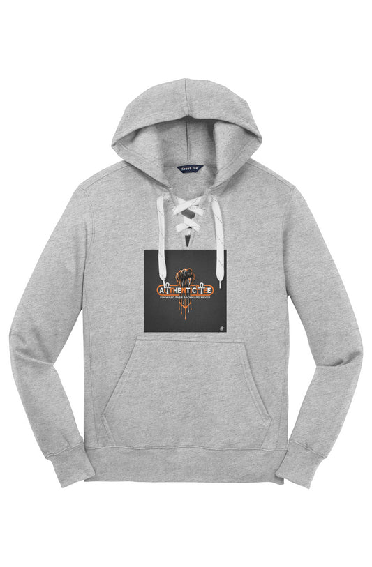 Authenticitee Lace Up Pullover Hooded Sweatshirt